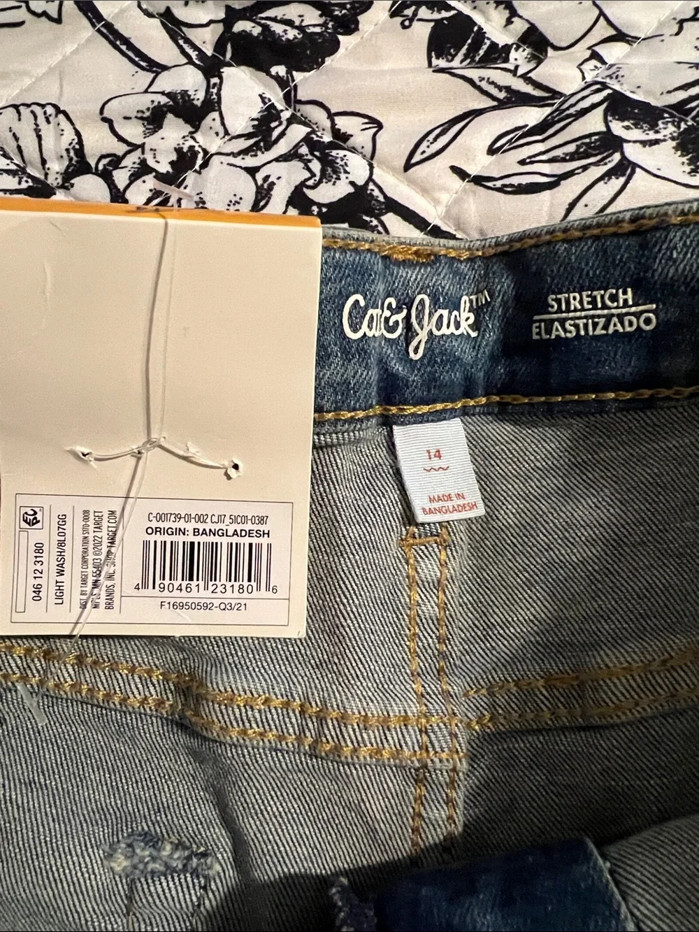 Cat & Jack Light Blue Slim Straight Boys Jeans